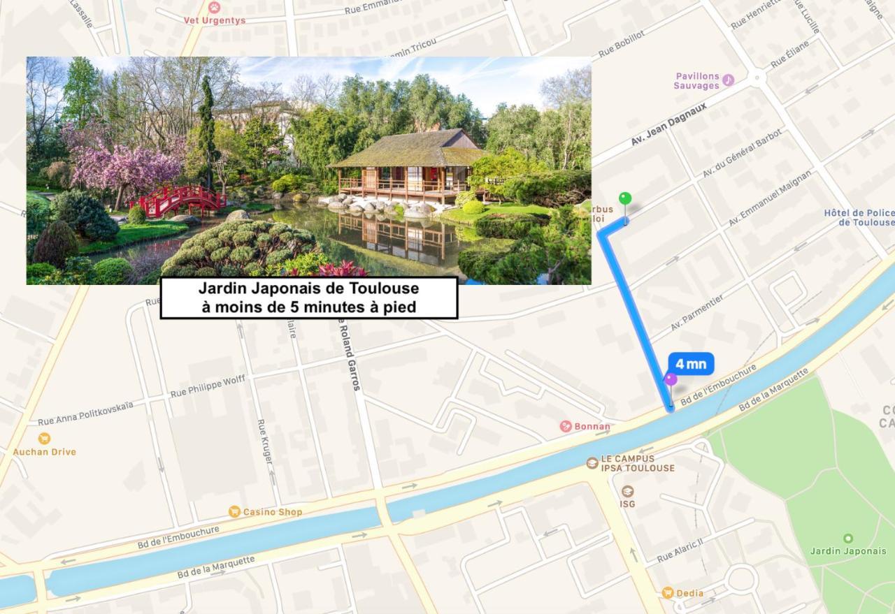 Le Saint Eloi - Studio Avec Parking Toulouse Centre Apartment Luaran gambar